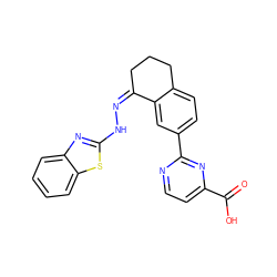 O=C(O)c1ccnc(-c2ccc3c(c2)/C(=N\Nc2nc4ccccc4s2)CCC3)n1 ZINC000096272578