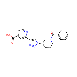 O=C(O)c1ccnc(-c2cn([C@@H]3CCCN(C(=O)c4ccccc4)C3)nn2)c1 ZINC000473134043