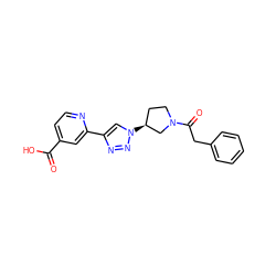 O=C(O)c1ccnc(-c2cn([C@H]3CCN(C(=O)Cc4ccccc4)C3)nn2)c1 ZINC000473136651