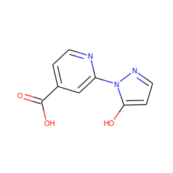 O=C(O)c1ccnc(-n2nccc2O)c1 ZINC000146721545