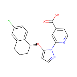 O=C(O)c1ccnc(-n2nccc2O[C@@H]2CCCc3cc(Cl)ccc32)c1 ZINC000146922345