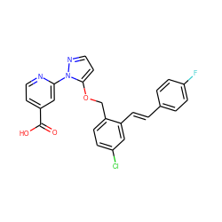 O=C(O)c1ccnc(-n2nccc2OCc2ccc(Cl)cc2/C=C/c2ccc(F)cc2)c1 ZINC000146785886