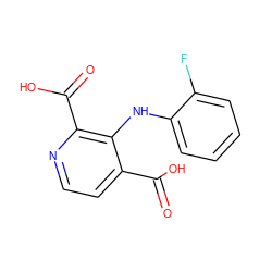 O=C(O)c1ccnc(C(=O)O)c1Nc1ccccc1F ZINC000073220649