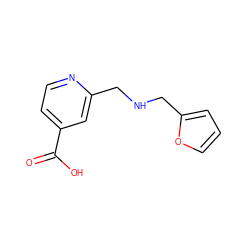 O=C(O)c1ccnc(CNCc2ccco2)c1 ZINC000207516235