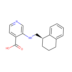 O=C(O)c1ccncc1NC[C@@H]1CCCc2ccccc21 ZINC000217095212