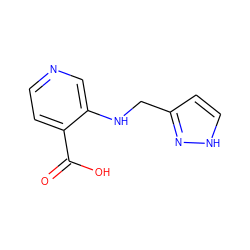 O=C(O)c1ccncc1NCc1cc[nH]n1 ZINC000653721923