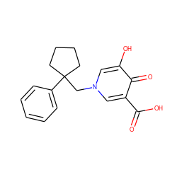 O=C(O)c1cn(CC2(c3ccccc3)CCCC2)cc(O)c1=O ZINC000144164325