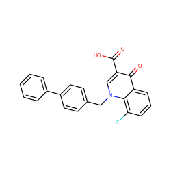 O=C(O)c1cn(Cc2ccc(-c3ccccc3)cc2)c2c(F)cccc2c1=O ZINC000045356714