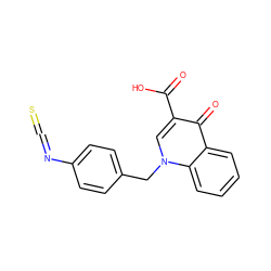 O=C(O)c1cn(Cc2ccc(N=C=S)cc2)c2ccccc2c1=O ZINC000169352849