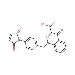 O=C(O)c1cn(Cc2ccc(N3C(=O)C=CC3=O)cc2)c2ccccc2c1=O ZINC000169352847