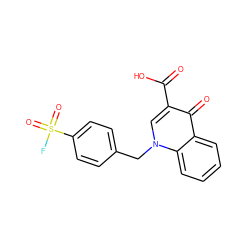 O=C(O)c1cn(Cc2ccc(S(=O)(=O)F)cc2)c2ccccc2c1=O ZINC000169352846