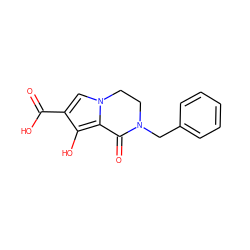 O=C(O)c1cn2c(c1O)C(=O)N(Cc1ccccc1)CC2 ZINC000055653206