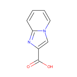 O=C(O)c1cn2ccccc2n1 ZINC000002549449