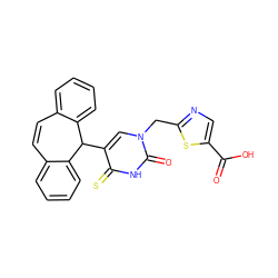 O=C(O)c1cnc(Cn2cc(C3c4ccccc4C=Cc4ccccc43)c(=S)[nH]c2=O)s1 ZINC000140211019