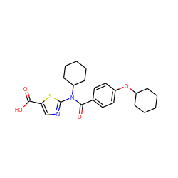 O=C(O)c1cnc(N(C(=O)c2ccc(OC3CCCCC3)cc2)C2CCCCC2)s1 ZINC000028353404