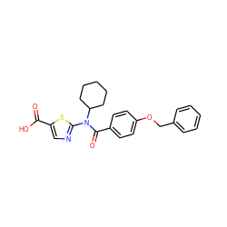 O=C(O)c1cnc(N(C(=O)c2ccc(OCc3ccccc3)cc2)C2CCCCC2)s1 ZINC000028357782