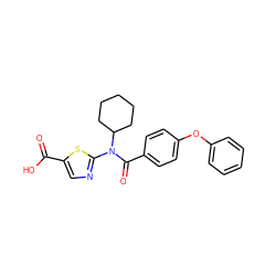 O=C(O)c1cnc(N(C(=O)c2ccc(Oc3ccccc3)cc2)C2CCCCC2)s1 ZINC000028357914