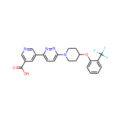 O=C(O)c1cncc(-c2ccc(N3CCC(Oc4ccccc4C(F)(F)F)CC3)nn2)c1 ZINC000082151485