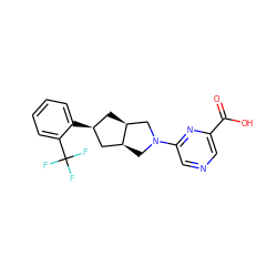 O=C(O)c1cncc(N2C[C@H]3C[C@@H](c4ccccc4C(F)(F)F)C[C@H]3C2)n1 ZINC000473123268