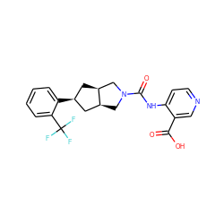 O=C(O)c1cnccc1NC(=O)N1C[C@H]2C[C@@H](c3ccccc3C(F)(F)F)C[C@H]2C1 ZINC000299832626