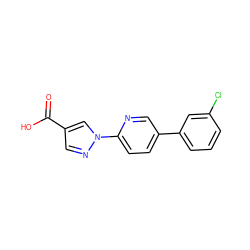 O=C(O)c1cnn(-c2ccc(-c3cccc(Cl)c3)cn2)c1 ZINC000040577068