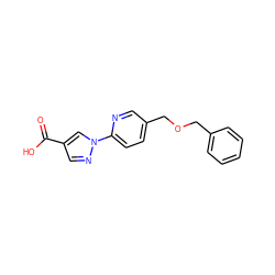 O=C(O)c1cnn(-c2ccc(COCc3ccccc3)cn2)c1 ZINC000040584440