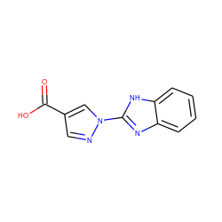 O=C(O)c1cnn(-c2nc3ccccc3[nH]2)c1 ZINC000066124461