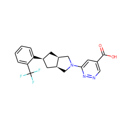 O=C(O)c1cnnc(N2C[C@H]3C[C@@H](c4ccccc4C(F)(F)F)C[C@H]3C2)c1 ZINC000473121567