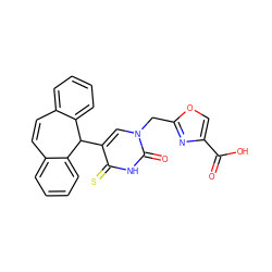 O=C(O)c1coc(Cn2cc(C3c4ccccc4C=Cc4ccccc43)c(=S)[nH]c2=O)n1 ZINC000140207475