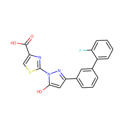 O=C(O)c1csc(-n2nc(-c3cccc(-c4ccccc4F)c3)cc2O)n1 ZINC001772618463