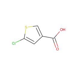 O=C(O)c1csc(Cl)c1 ZINC000000334389