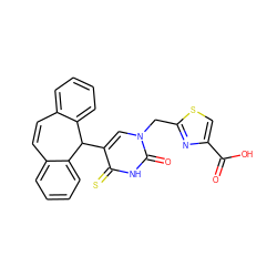 O=C(O)c1csc(Cn2cc(C3c4ccccc4C=Cc4ccccc43)c(=S)[nH]c2=O)n1 ZINC000003916171