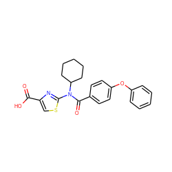 O=C(O)c1csc(N(C(=O)c2ccc(Oc3ccccc3)cc2)C2CCCCC2)n1 ZINC000028348038