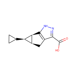 O=C(O)c1n[nH]c2c1C[C@@H]1[C@H]2[C@@H]1C1CC1 ZINC000035993967