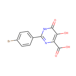 O=C(O)c1nc(-c2ccc(Br)cc2)[nH]c(=O)c1O ZINC000009691988