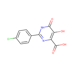 O=C(O)c1nc(-c2ccc(Cl)cc2)[nH]c(=O)c1O ZINC000006142722