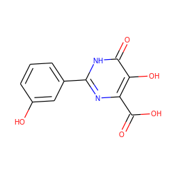 O=C(O)c1nc(-c2cccc(O)c2)[nH]c(=O)c1O ZINC000003583713