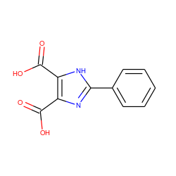 O=C(O)c1nc(-c2ccccc2)[nH]c1C(=O)O ZINC000000189552