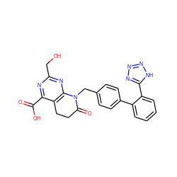 O=C(O)c1nc(CO)nc2c1CCC(=O)N2Cc1ccc(-c2ccccc2-c2nnn[nH]2)cc1 ZINC000026377483