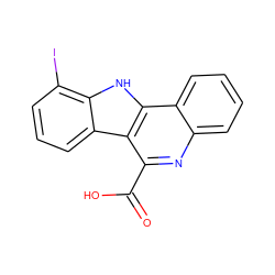 O=C(O)c1nc2ccccc2c2[nH]c3c(I)cccc3c12 ZINC000230506524