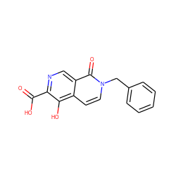 O=C(O)c1ncc2c(=O)n(Cc3ccccc3)ccc2c1O ZINC000169710921