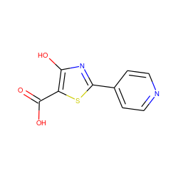 O=C(O)c1sc(-c2ccncc2)nc1O ZINC000107853222