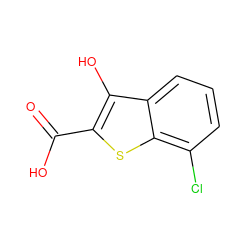 O=C(O)c1sc2c(Cl)cccc2c1O ZINC000082295672