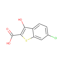 O=C(O)c1sc2cc(Cl)ccc2c1O ZINC000084722623