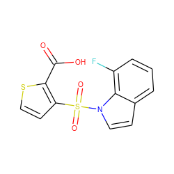 O=C(O)c1sccc1S(=O)(=O)n1ccc2cccc(F)c21 ZINC000028364954