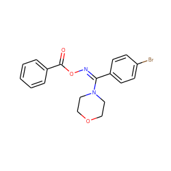 O=C(O/N=C(/c1ccc(Br)cc1)N1CCOCC1)c1ccccc1 ZINC000016134158