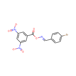 O=C(O/N=C/c1ccc(Br)cc1)c1cc([N+](=O)[O-])cc([N+](=O)[O-])c1 ZINC000002052811