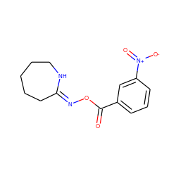 O=C(O/N=C1/CCCCCN1)c1cccc([N+](=O)[O-])c1 ZINC000003219032