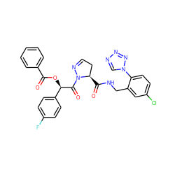 O=C(O[C@@H](C(=O)N1N=CC[C@H]1C(=O)NCc1cc(Cl)ccc1-n1cnnn1)c1ccc(F)cc1)c1ccccc1 ZINC000088386008