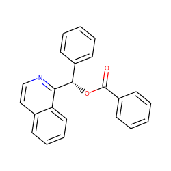 O=C(O[C@@H](c1ccccc1)c1nccc2ccccc12)c1ccccc1 ZINC000001463135